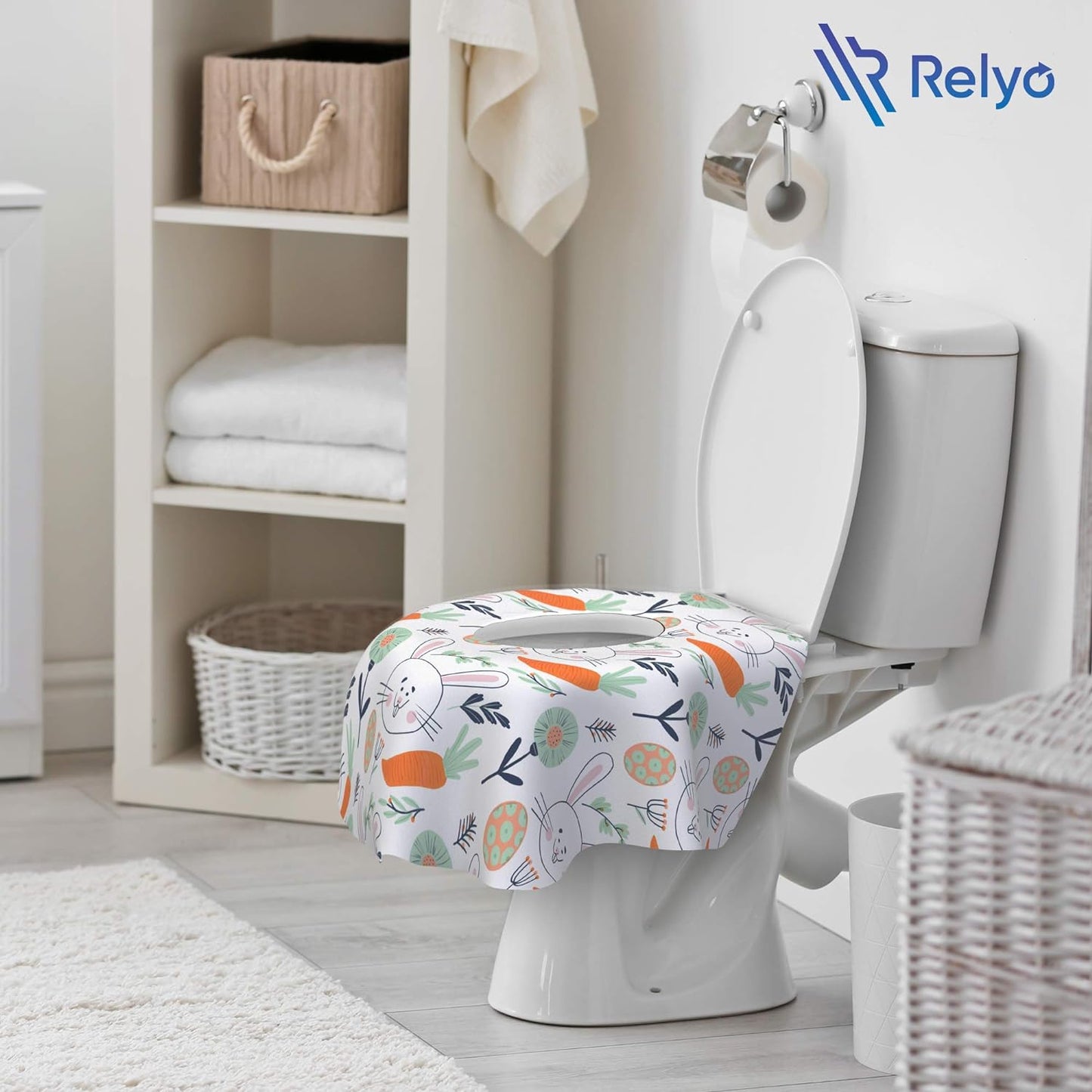 Disposable Toilet Seat Cover for Travel – 20 Pack with Covers Wrapped in Sets of 2, Non-Flushable Liners, Fits Most Seats – Kids, Toddlers, Adults