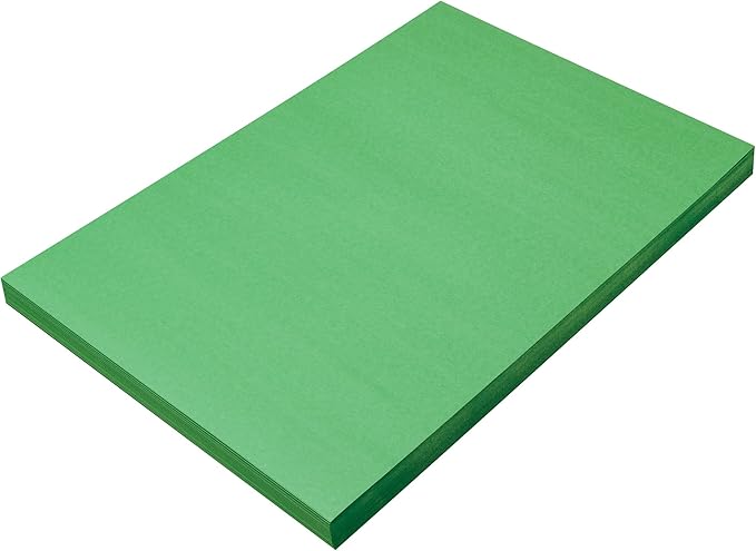 Prang (Formerly SunWorks) Construction Paper, Holiday Green, 12" x 18", 100 Sheets