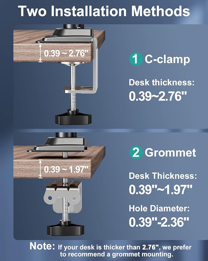 Single Monitor Mount Arm, VESA Desk Mount Stand for 13-32 inch Computer Screen up to 22 lbs, Adjustable Height Tall Monitor Arm with Tilt Swivel Rotation, VESA 75 100mm, Black, Freelift