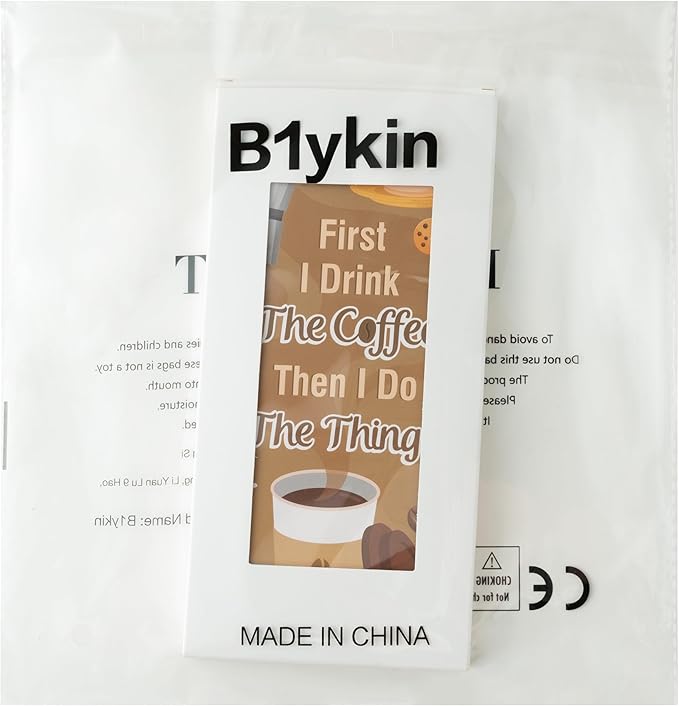 B1ykin Cute Sticky Notes Set - First I Drink The Coffee Then I Do The Things Self-Stick Notes Pad, 550 Sheets Writing Memo Pages Sticky Notepad for Teacher Appreciation Gifts for School (Coffee Lover)