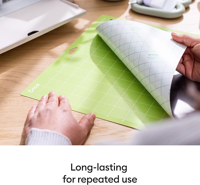 Cricut LightGrip Cutting Mats 12in x 24in, Reusable Cutting Mats for Crafts with Protective Film, Use with Printer Paper, Vellum, Light Cardstock & More for Cricut Explore & Maker (3 Count)