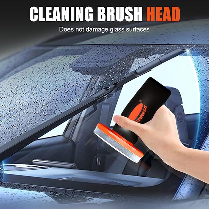 SENOY Oil Film Remover for Car Windshields and Windows, Handheld Car Glass Cleaner Oils Film Cleaning Brush, Glass Guard Windshield Cleaner & Oil Film Remover Coating for Car Window (1PC)