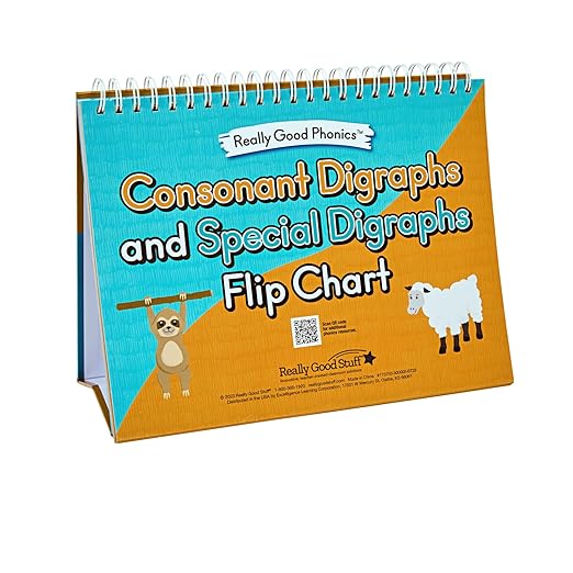 Really Good Phonics Decodable Readers Flip Chart, Consonant Digraphs and Special Digraphs, Learning Activities for Kids, Homeschool & Classroom Must Haves
