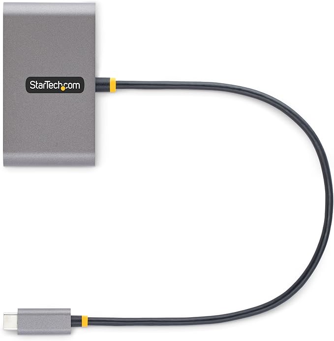 StarTech.com 4-Port USB-C Hub with 100W Power Delivery Pass-Through - 2X USB-A + 2X USB-C - 5Gbps - 1ft (30cm) Long Cable - Portable USB Type-C to USB-A/C Hub - USB-C Splitter (5G2A2CPDB-USB-C-HUB)