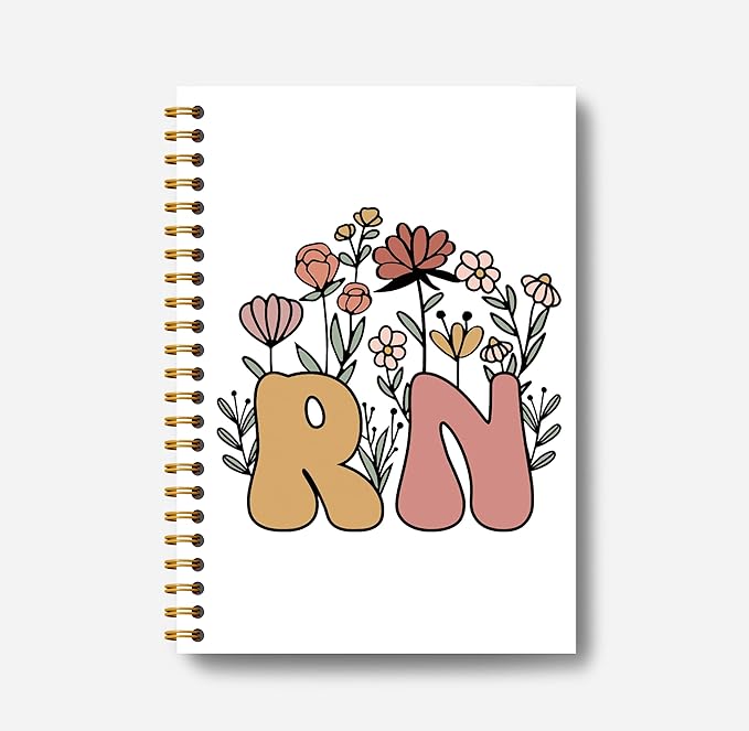 RN Registered Nurse Gifts Notebook Journal - RN Gifts for Nurses, RN Nurse Graduation Gift, Nurse Appreciation Gifts, Nurse Practitioner Gifts for Women, Spiral Notebook 5.5x8.3