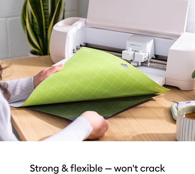 Cricut StandardGrip Machine Mats 12in x 12in, Reusable Cutting Mats for Crafts with Protective Film, Use with Cardstock, Iron On, Vinyl and More, Compatible with Cricut Explore & Maker (3 Count)