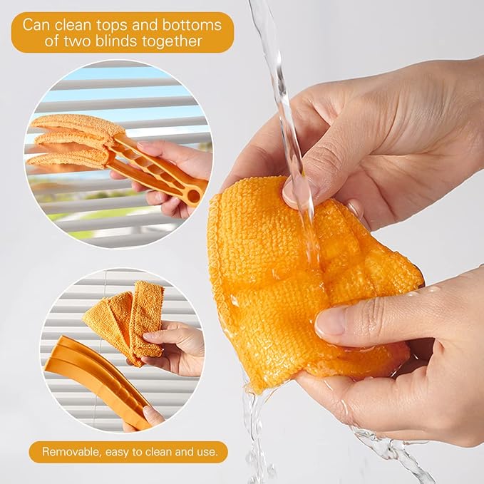 10 Pcs Venetian Window Blind Cleaner Duster Tool Set, Mini Blind Cleaner Duster Brush, Hand Held Air Conditioner Shutters Duster, Dirt Cleaner for Blind, Fan, Air Conditioner, Window Groove Gap