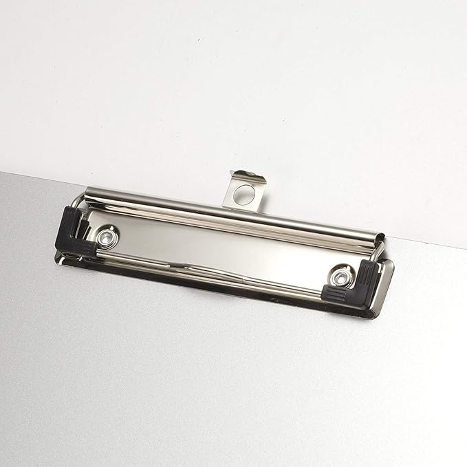 Officemate Aluminum Coated Plastic Clipboard, Landscape Size, 11 x 8.5, Low Profile Clip, Silver (83028)
