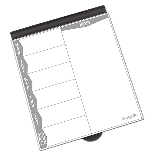 ECR4Kids MessageStor Dry-Erase Glass Board Memo Station, Desk Organizer, Grey
