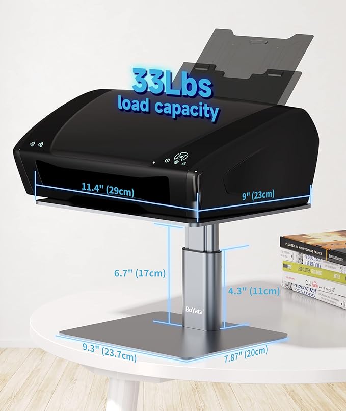 BoYata Monitor Stand, Adjustable Monitor Riser Metal Computer Stand Compatible with TV, PC, Laptop, Computer, iMac, and All Screen Display-Space Grey