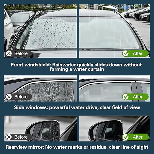 Glass Polish 50ml Cerium Oxide Glass Polishing Solution for Removing Oil Film, Water Spots, Eddies, Glass Water Stains, Wiper Marks on The Glass Surface, Restoring clearity