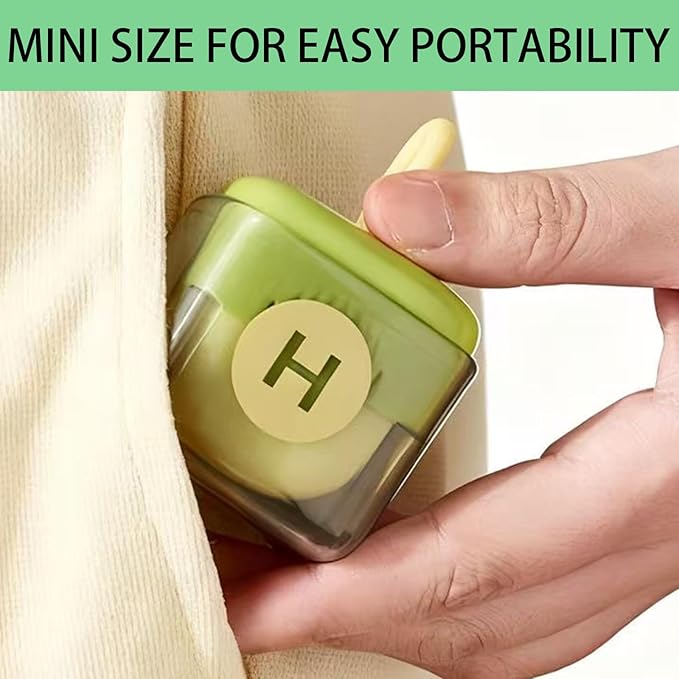 2-Pack Mini Lint Remover Roller - Washable Gel Roller for Reusable Pet Hair Removal on Clothing,Furniture and Carpets (Green & Beige)