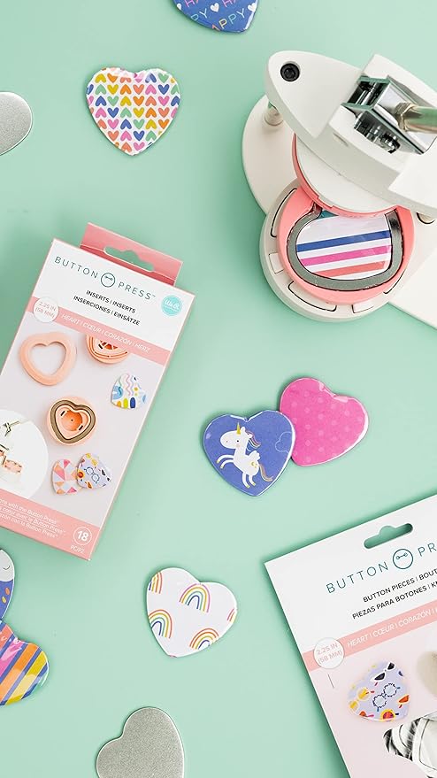 We R Memory Keepers Button Press Inserts-Heart