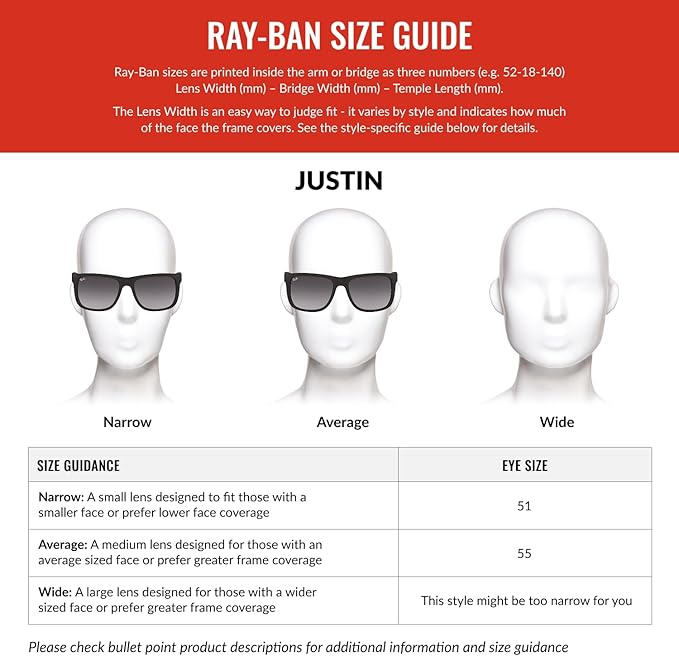 Ray-Ban RB4165 Justin Rectangular Sunglasses
