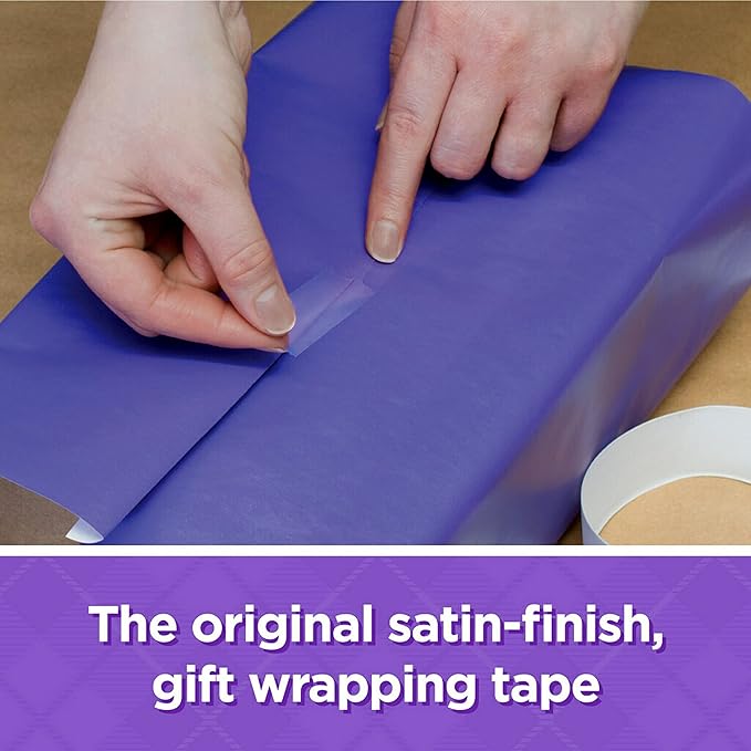 Scotch Gift Wrap Tape, Invisible, 0.75 in. x 650 in., 1 Tape Rolls With Dispensers