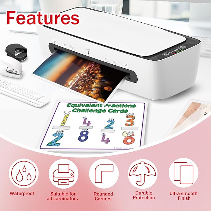 100Pack Legal Size Laminating Sheets 5Mil -8.5"x14" (9x14.5) Laminating Pouches No Bubble Thermal Laminating Sheets for Documents, Menus, Certificates & School/Office Use