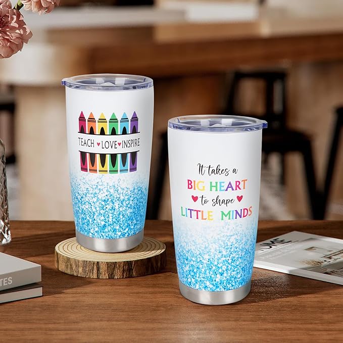 Teacher Appreciation Gifts with 20 OZ Wine Tumbler,Unique Birthday Gift Set,Thank You Teacher Gifts for Women Men,Christmas Teachers Gift for Women