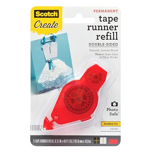 Scotch Tape Runner Refill, 0.31 in x 49 ft (055-R-ESF)
