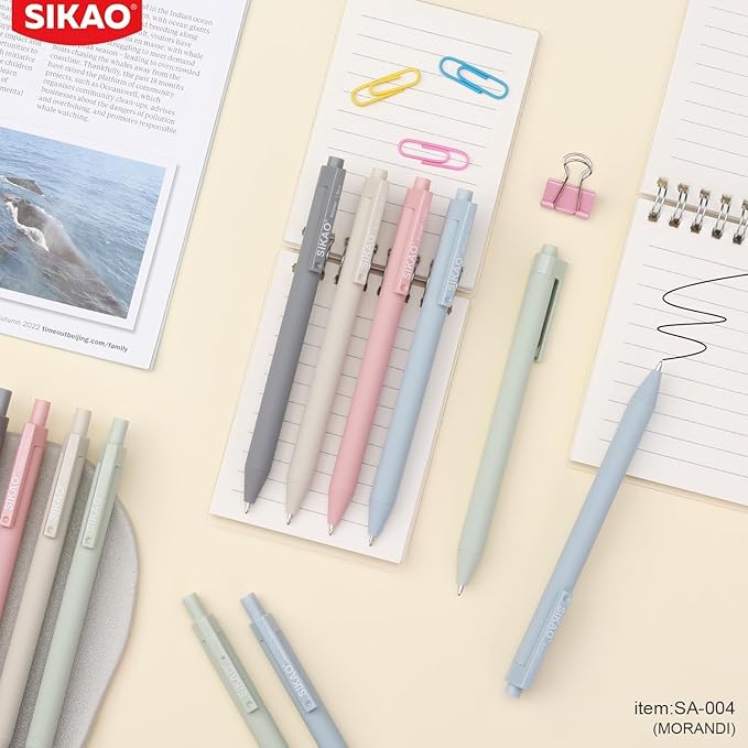 Pens Bulk, 60 Pack Moran-di Ballpoint Pens with Black Ink, 1.0mm Medium Point Smooth Writing No Smear, Retractable Click Pens with Calm, Soothing Colors for Everyday School & Office Use