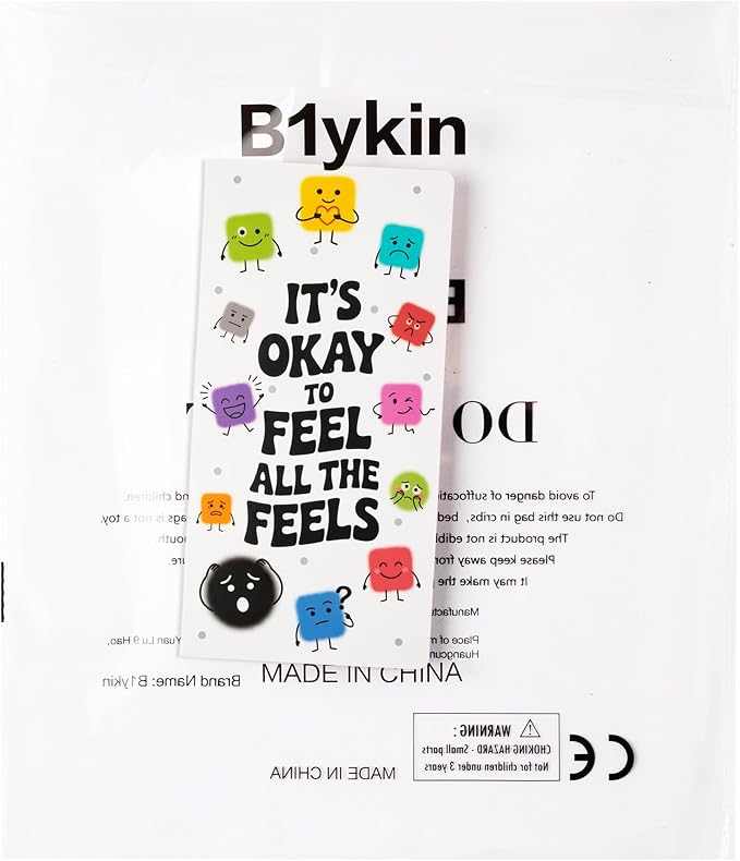 B1ykin Cute Sticky Notes Set - It’s Okay To Feel All The Feels Self-Stick Notes Pad, 550 Sheets Writing Memo Pages Sticky Notepad for Teacher Appreciation Gifts, School Office Supplies (Mental Health)