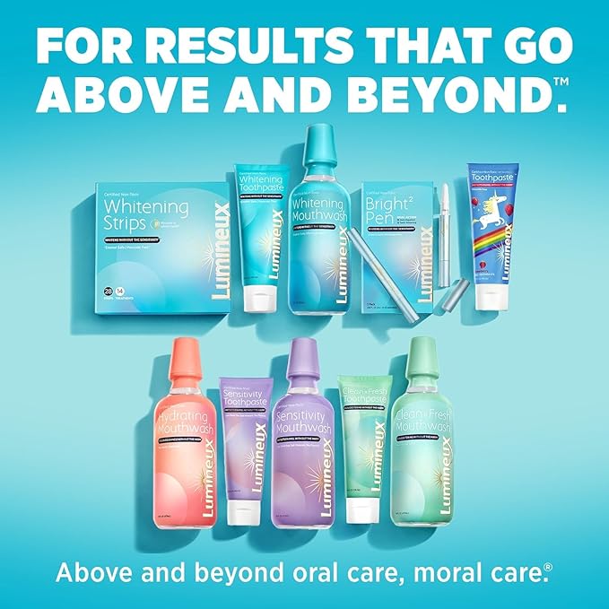Lumineux Teeth Whitening Strips Kit - 9 Treatments (1 Month) - Peroxide Free - Enamel Safe for Whiter Teeth - Whitening Without The Sensitivity - Dentist Formulated - Sensitivity Free