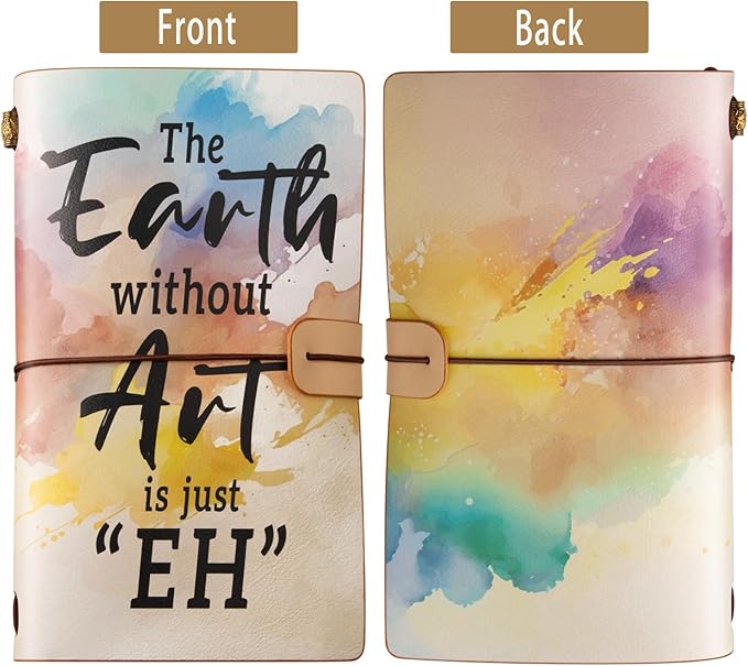 Art Lovers Gifts Journal Notebook with Pen The Earth Without Art, Artist Gifts Art Teacher Appreciation Gift, Art Themed Gift for Artist Art Student
