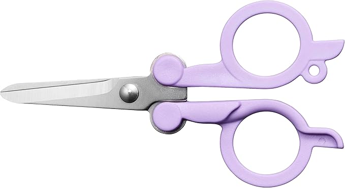 Fiskars Explore Folding Scissor, Designer Collection, Ultra Lilac, Travel Friendly