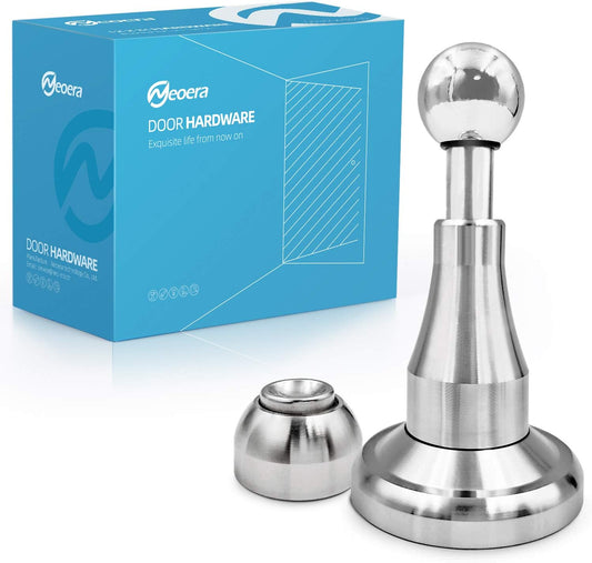 Neoera Magnetic Door Stopper, Updated Hydraulic Shock Absorbent Technology, Soft-Catch Magnetic Hold, Premium 304 Stainless Steel, Anti-Rust, Heavy Duty for Various Door Types, Wall Mount 6Pack