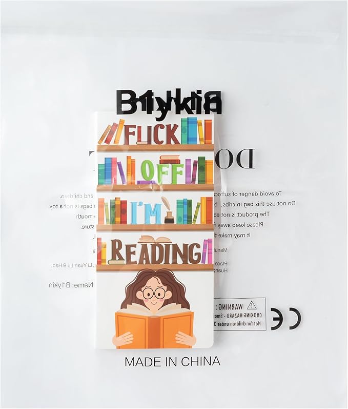 B1ykin Cute Sticky Notes Set - Shhh I’m Reading Self-Stick Notes Pad, 550 Sheets Writing Memo Pages Sticky Notepad for Teacher Appreciation Gifts, School Office Supplies (Funny Book Lovers)