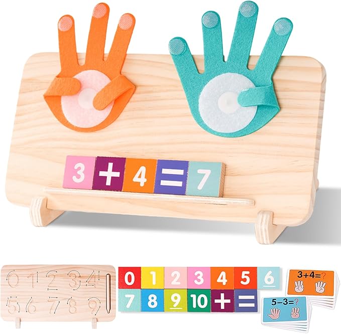 Hirger Preschool Learning Toys for Toddlers 2-4, Educational Math Manipulatives Number Counting Blocks for Kids, Montessori Toy for 3 4 5 6 Year Old Boys Girls Birthday Gifts