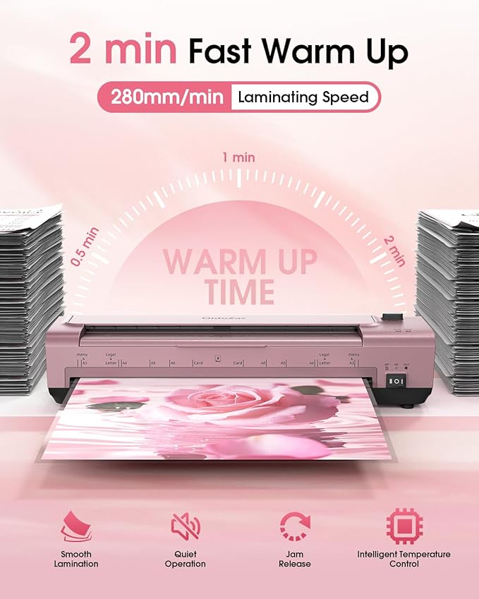 13 Inch Laminator Machine, A3 Personal Laminator Kit for Teachers with 20 Laminating Sheets, Hot Cold Thermal Lamination 11x17 with Anti-Bend Plate, ABS Anti-Jam & 20dB Quiet for Home Office School