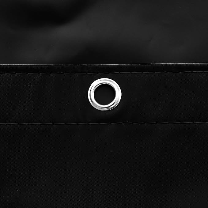 Barossa Design Black Shower Curtain Liner - Premium PEVA Plastic Shower Curtain for Bathroom, Lightweight Standard Size with 3 Magnets, Metal Grommets