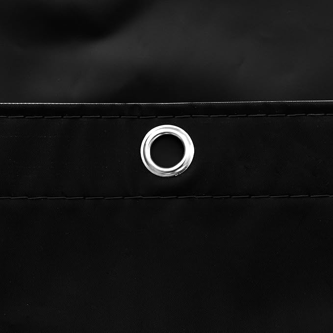 Barossa Design Black Shower Curtain Liner with 6 Magnets - Waterproof Heavy Duty PEVA Shower Liner for Bathroom, 72" x 72" Standard Size, PVC Free, Metal Grommets - Black, 72x72