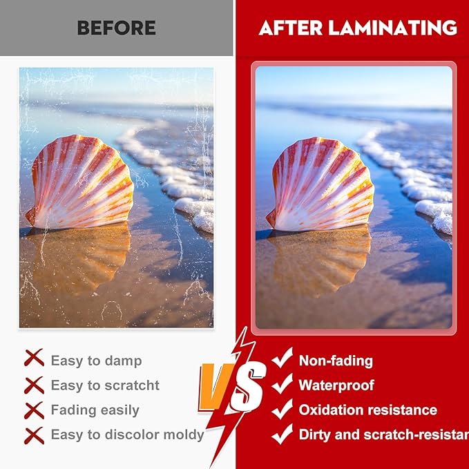 CAREGY Thermal Laminating Pouches, 500 Pack 3 Mil, 9 x 11.5 Inches Laminating Sheets Paper for Laminator, Clear, Letter Size, Office and School Supplies
