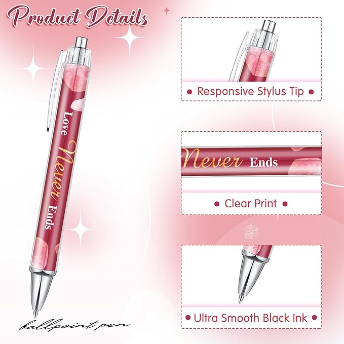 Tinlade 10 Pcs Christian Pens for Women Religious Ink Pens Easter Gifts Inspirational Quotes Bible Verse Ballpoint Funny Office Supplies for Women Men Coworker(Stone)