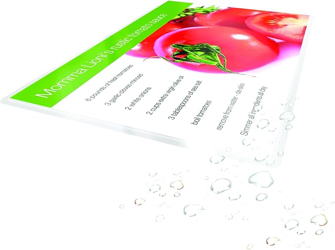 GBC Laminating Sheets, Thermal Laminating Pouches, Index Card Size, 5 Mil, HeatSeal UltraClear, 25 Pack (3202002)