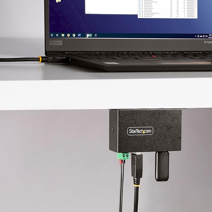 StarTech.com 4-Port Managed USB Hub with 4X USB-A, Heavy Duty with Metal Industrial Housing, ESD & Surge Protection, Wall/Desk/Din-Rail Mountable, USB 3.0/3.1/3.2 Gen 1 5Gbps, TAA