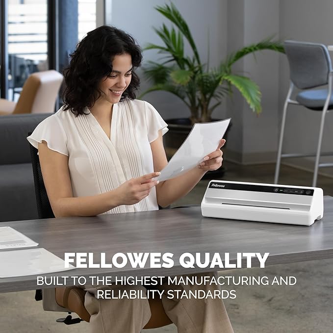 Fellowes Saturn 95 Thermal Laminator Machine for Home or Office with Pouch Starter Kit, 9.5 inch, Fast Warm-Up, Jam-Free Design(5735801)