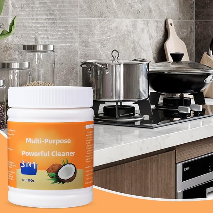 Multi-Purpose Powerful Cleaner for Kitchen, Heavy Kitchen Duty Degreaser, All-Purpose Cleaner Removes Stains on Microwave, Oven & Stove Top (260g)