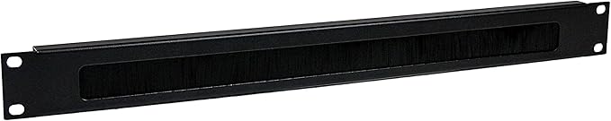 StarTech.com 1U High-density Brush Strip Cable Management Panel, Sturdy Steel Horizontal Data Centre Cable Organizer