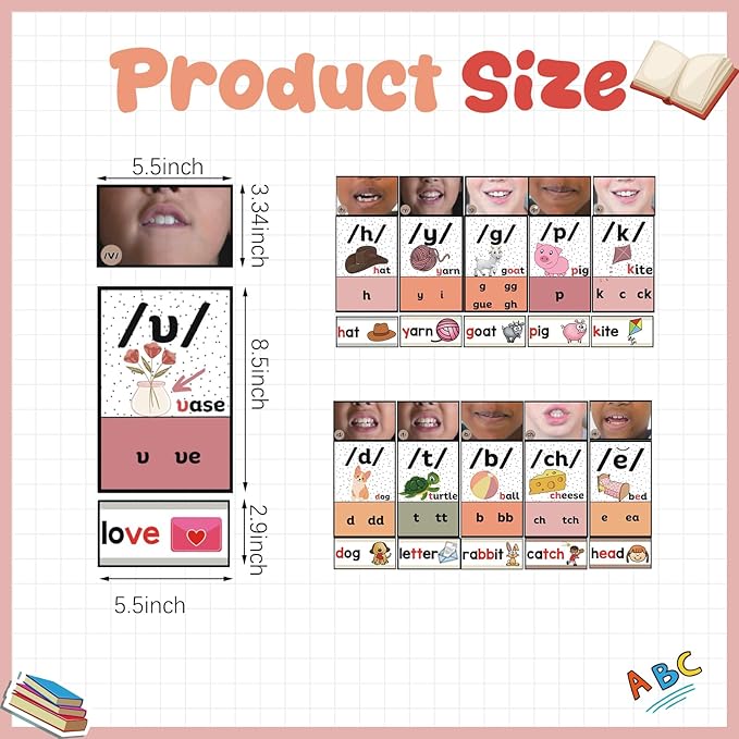 Gersoniel 220 Pcs Sound Wall Classroom Phonics Kit Science of Reading Manipulatives Posters for Kindergarten Speech Therapy Material Phonemic Awareness ESL Teaching Material Teaching Guide(Boho)