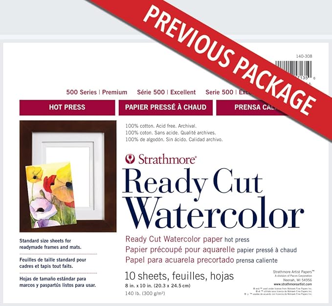 Strathmore Watercolor Paper Pack 8"X10"-10 Sheets -140308