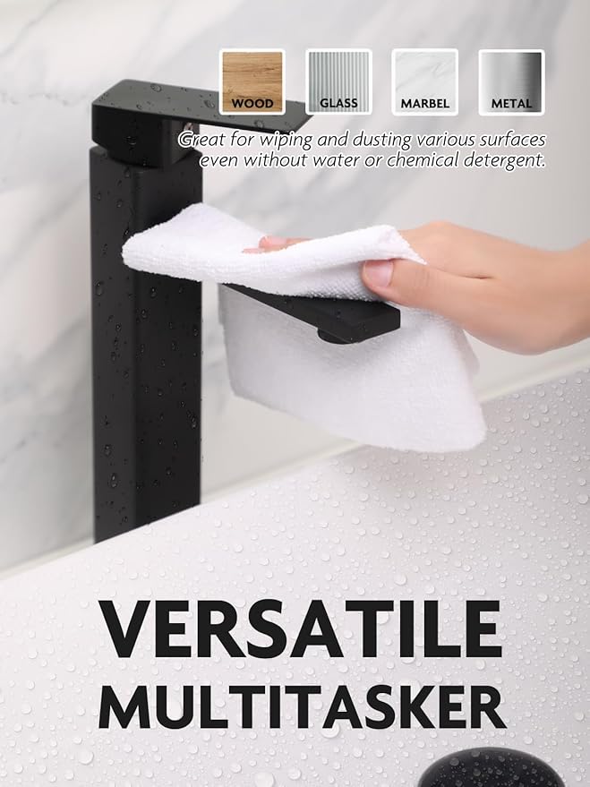 Fantasticlean Microfiber Cleaning Cloth Roll -675 Pack, Tear Away Microfiber Towels, 12" x 12", Reusable, Washable, Ultra Absorbent Dishcloth for All-Around Cleaning Supplies (9 Rolls of White)