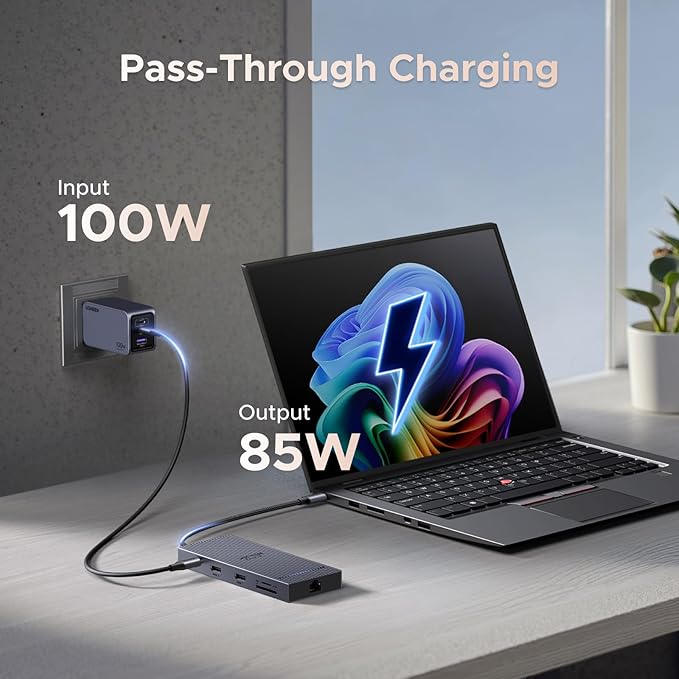 UGREEN 10 in 1 USB C Docking Station Dual 4K Monitor, Revodok USBC Hub with 2 HDMI, USB A&C 3.2 Ports, SD/TF Card Reader, PD 100W Charging, USB C Dock with 1Gbps Ethernet for Dell, HP, XPS and More