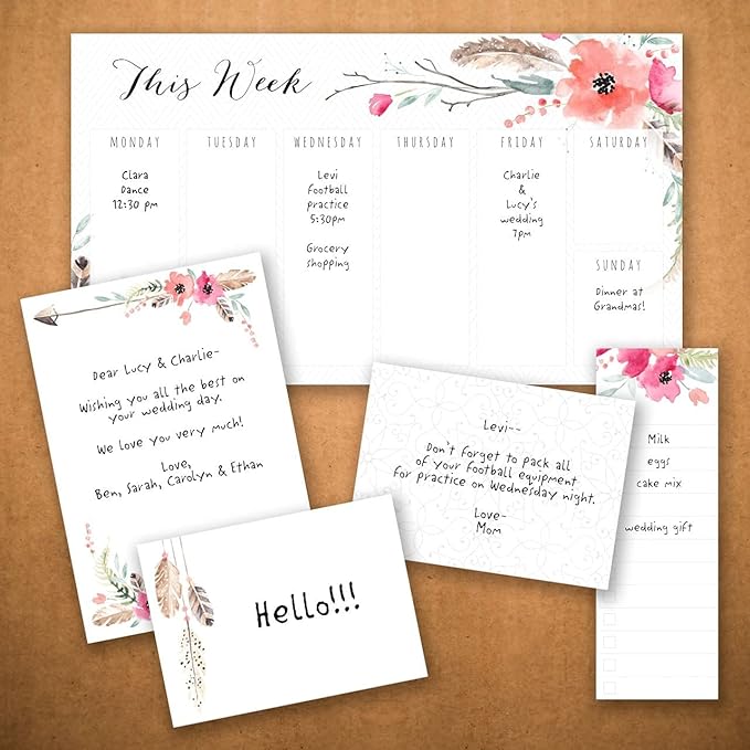 Boho Spirit Adhesive Sticky Note Pack - 5 Pads - 50 Sheets/pad