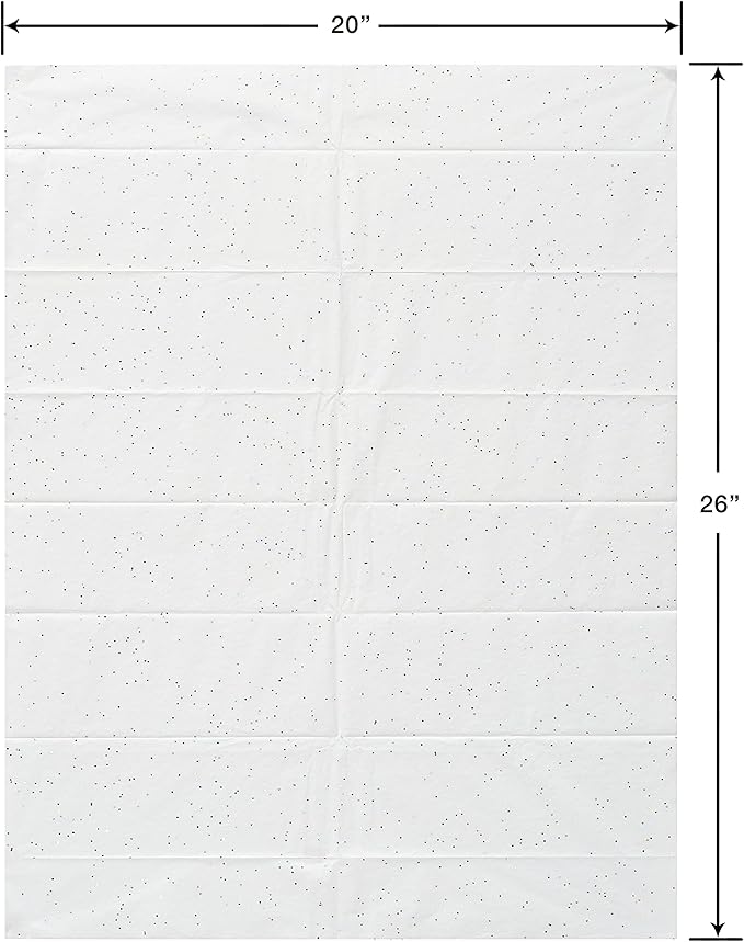 Papyrus 4 Sheet White Tissue Paper with Iridescent Fleks for Gifts, Decorations, Crafts, DIY and More