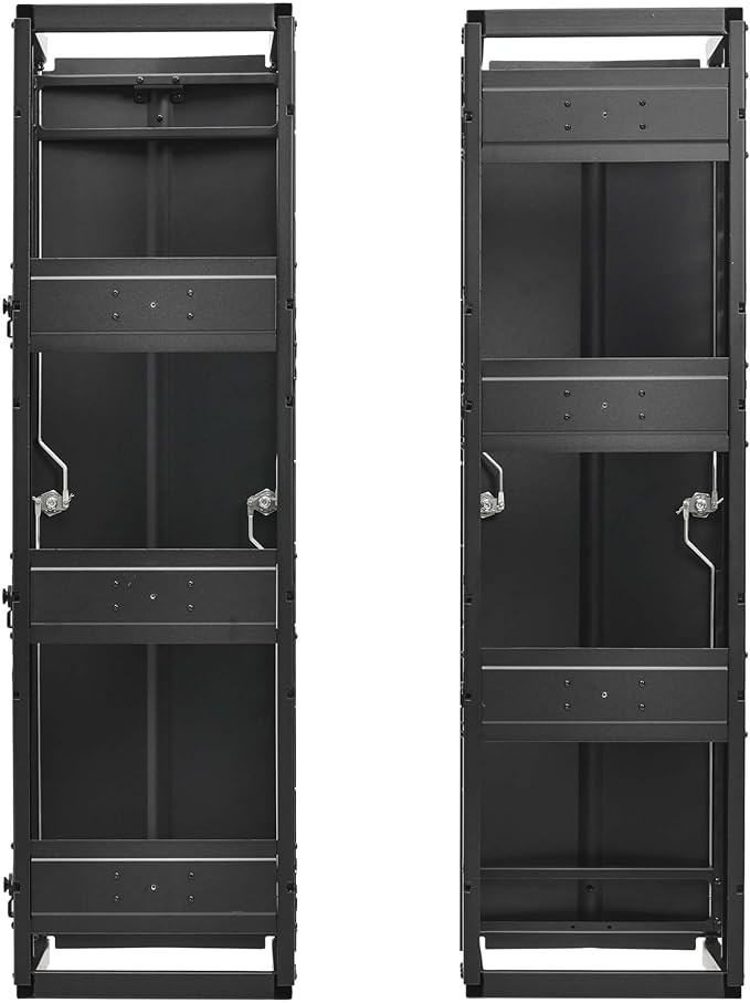 Tripp Lite Vertical Cable Manager, High-Capacity Deep Double Finger Duct, Front-Facing Cover, Two 3.5 feet Tall Sections, 12 inch Wide x 11.4 inch Depth, Black, 5-Year Warranty (SRCABLEVRT12HD)