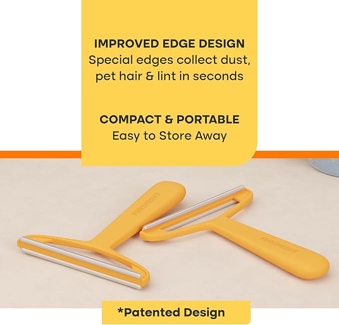 Pro Pet Hair Removal Tool – Dog & Cat Hair Scraper for Carpet, Couch, and Car – Reusable Carpet Hair Removal Tool & Fur Scraper for Upholstery, Rugs, Furniture, and Car Interiors