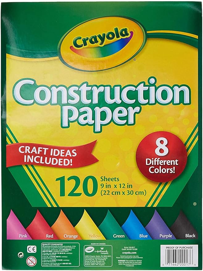 Crayola Construction Paper, 120 Sheets
