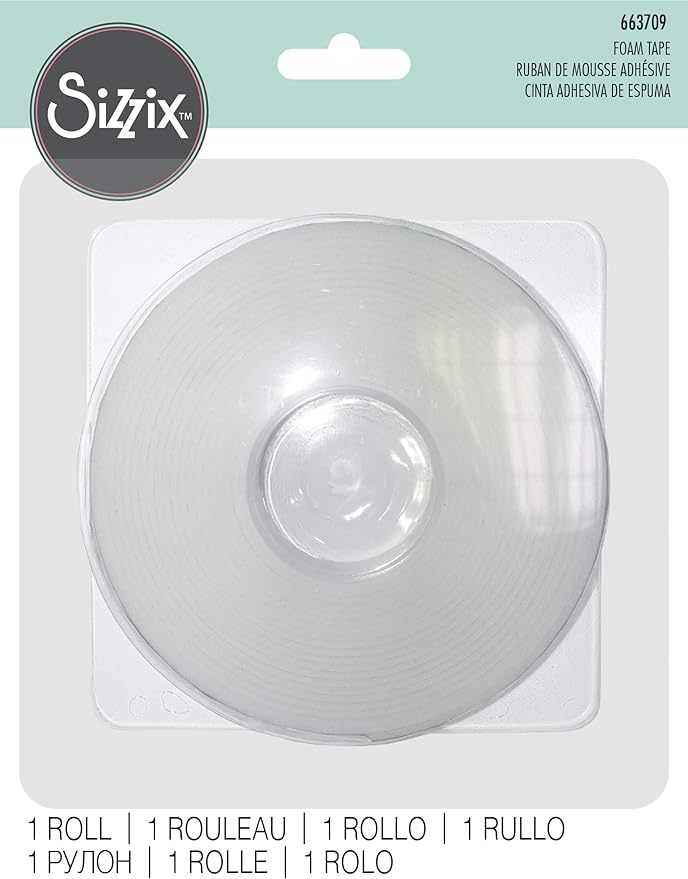 Sizzix, White, Foam Tape , 1 Roll, One Size